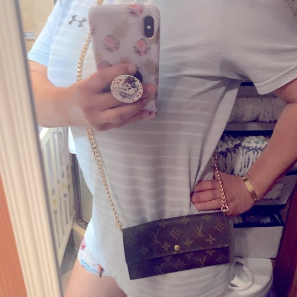 🤎💯 %AUTHENTIC LUZ VUITTON MONOGRAM SARAH WALLET crossbody 🤎🧡 - Picture 16 of 17